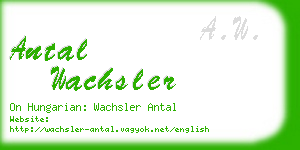 antal wachsler business card